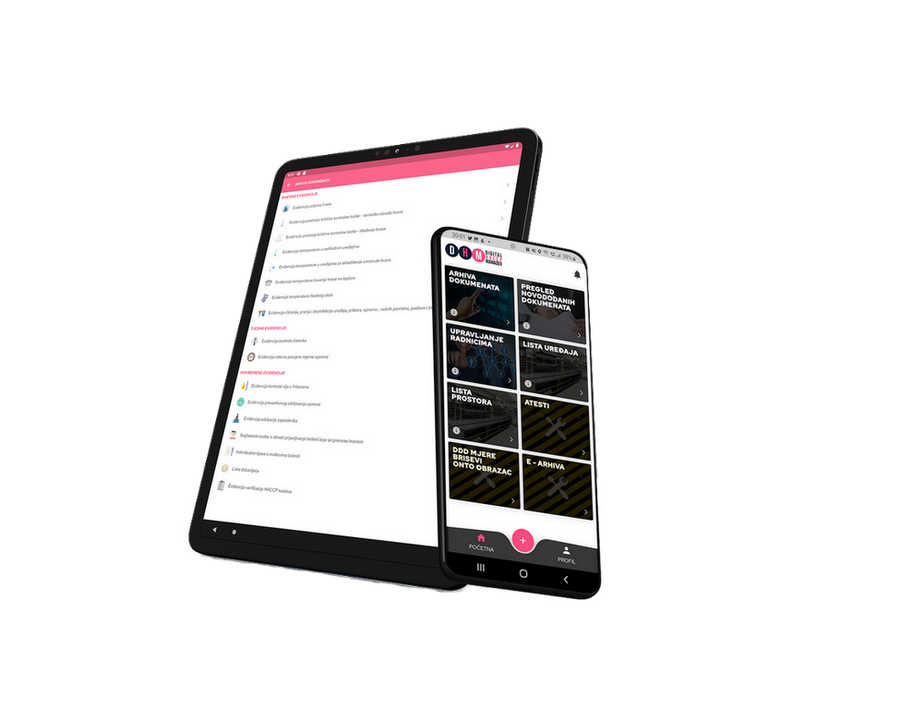 DHM aplikacija na mobitelu, tabletu i računalu